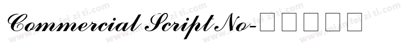 Commercial Script No字体转换